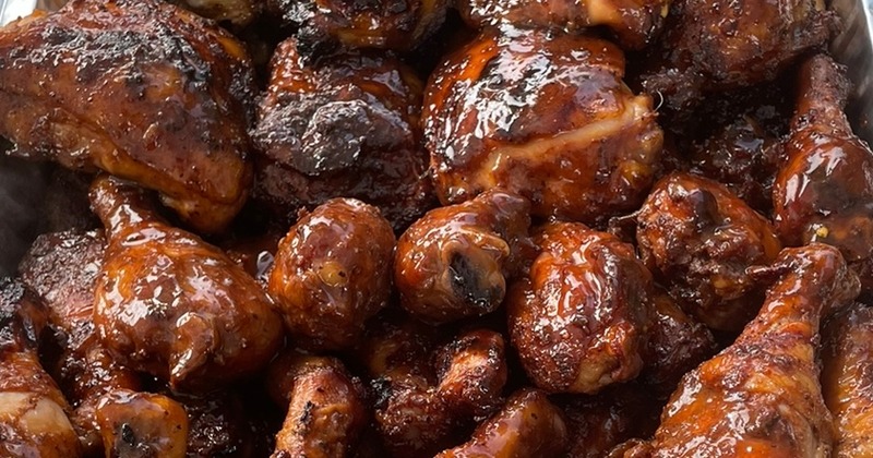 Fully set dining table