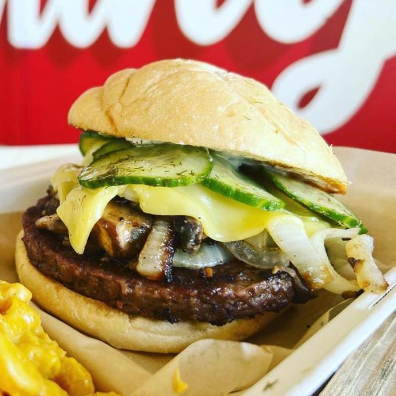 Mushroom Onion Swiss Burger #gf photo