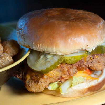 Fried chicken sandwich.