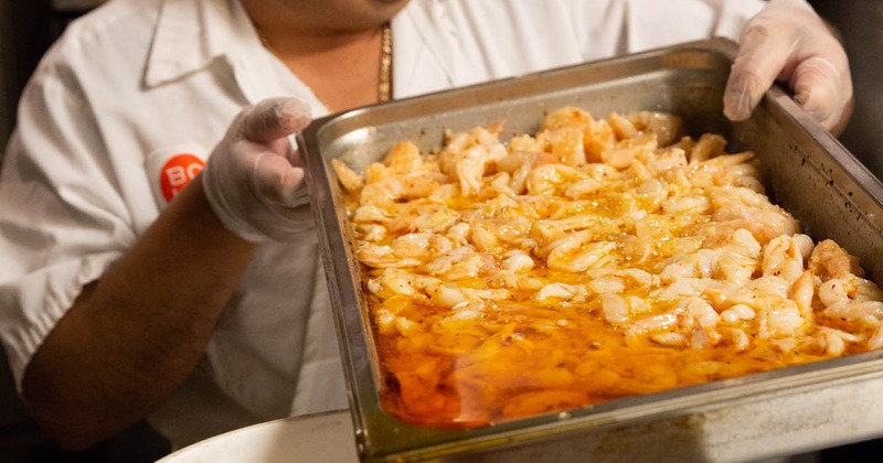 Fried shrimp tray