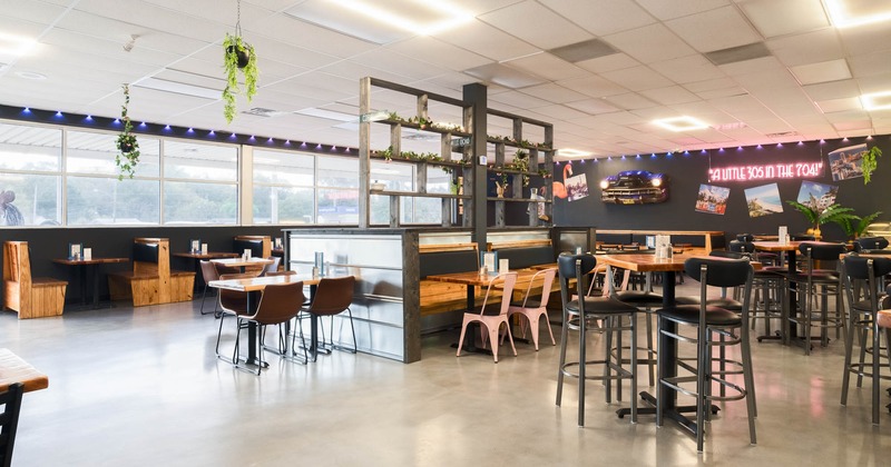 Interior, wide shot of dining area