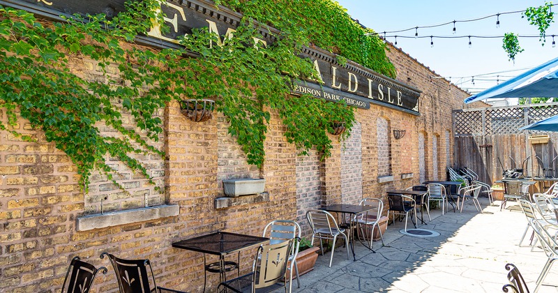 Exterior, patio, tables and seats