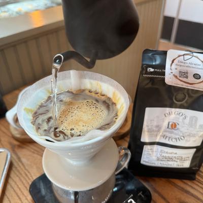 Paper filtered coffee.