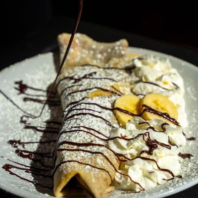 Nutella and banana crepe.