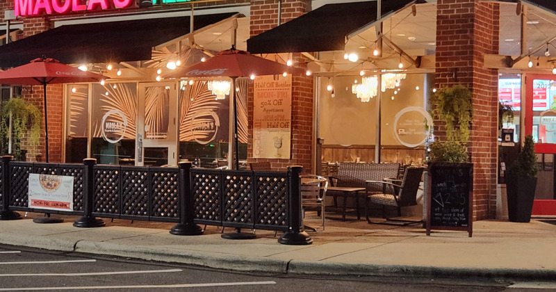 Interior, tables and chairs ready for guests