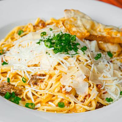Carbonara pasta.