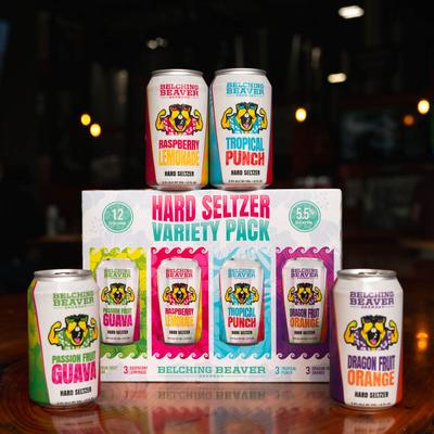 Various types of canned beers