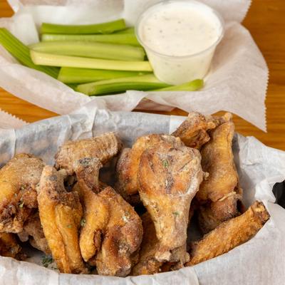 Ranch wings with celery.