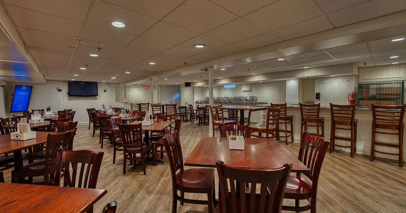 Interior, cozy private parties room, perfect for any occasion