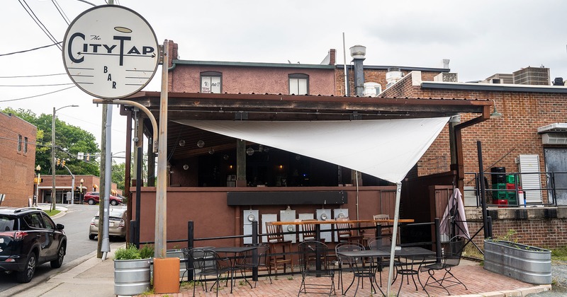 Exterior, patio tables and seating