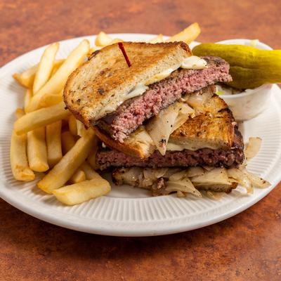Patty Melt and fries.