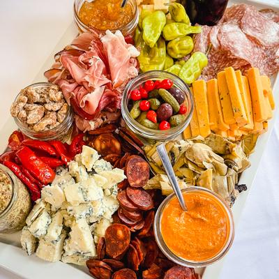 Charcuterie and cheese platter