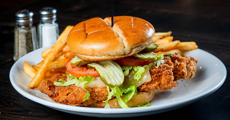 Crispy Chicken Sandwich and fries