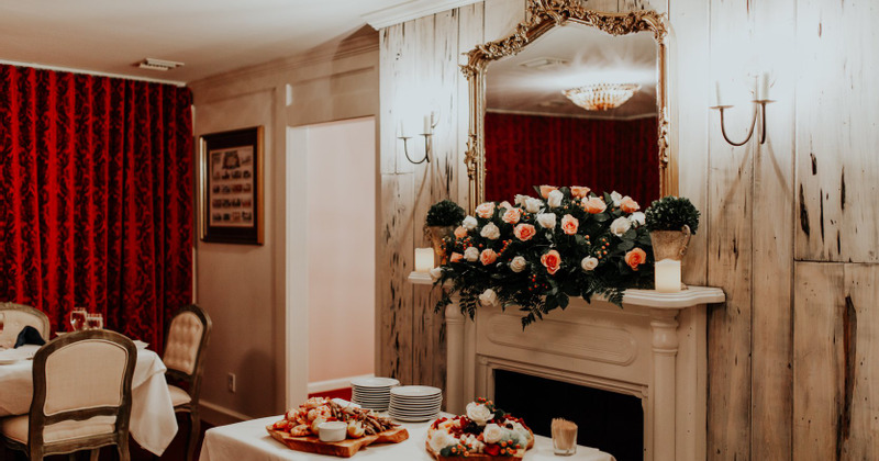 Buffet table in dining room