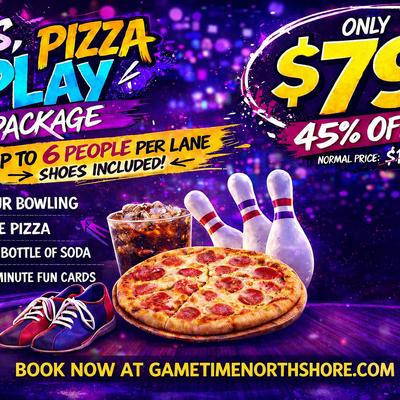 Bowling and pizza special.
