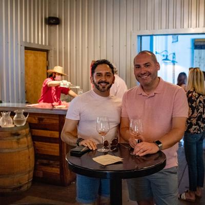 People enjoying wine