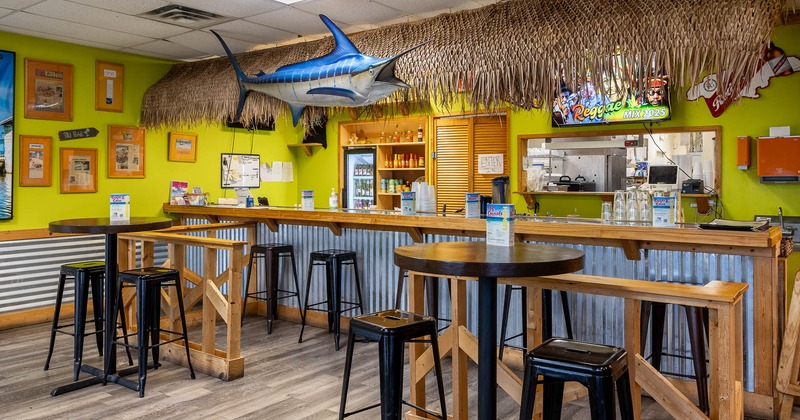 Seating and bar areas