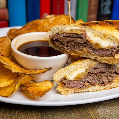 Prime Rib Panini, side view.