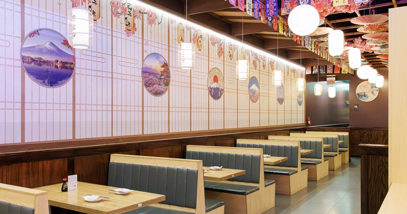 Interior, seating booths