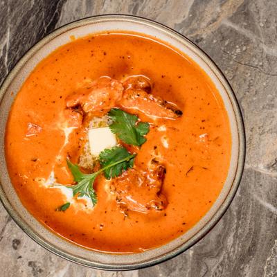 A serving of butter chicken.