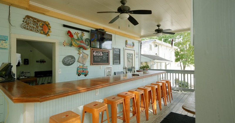 Interior, bar counter area