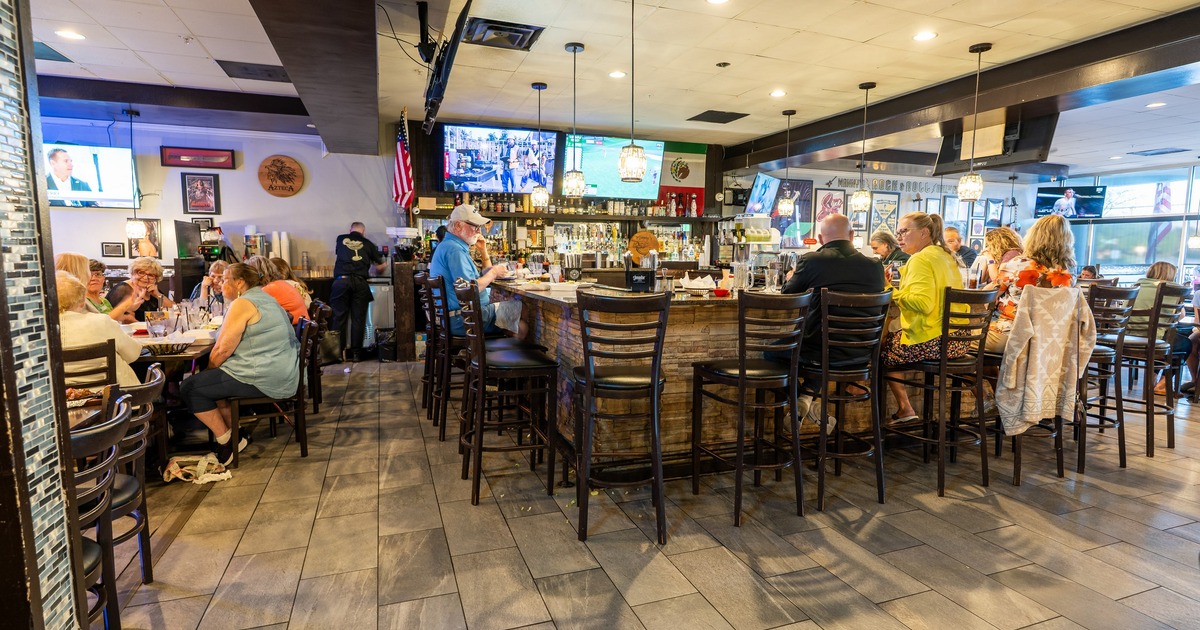 Interior, bar and seating area