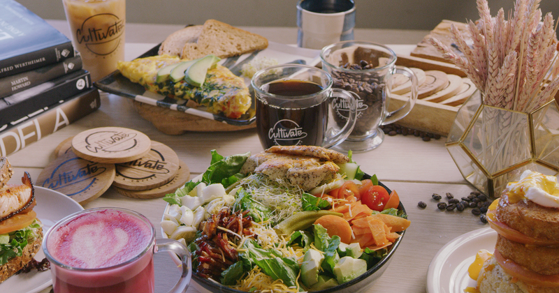 Various food and drinks