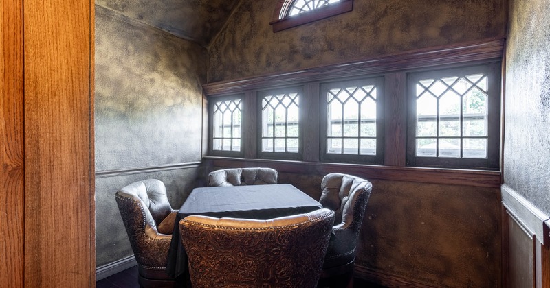 Interior, comfortable seating space