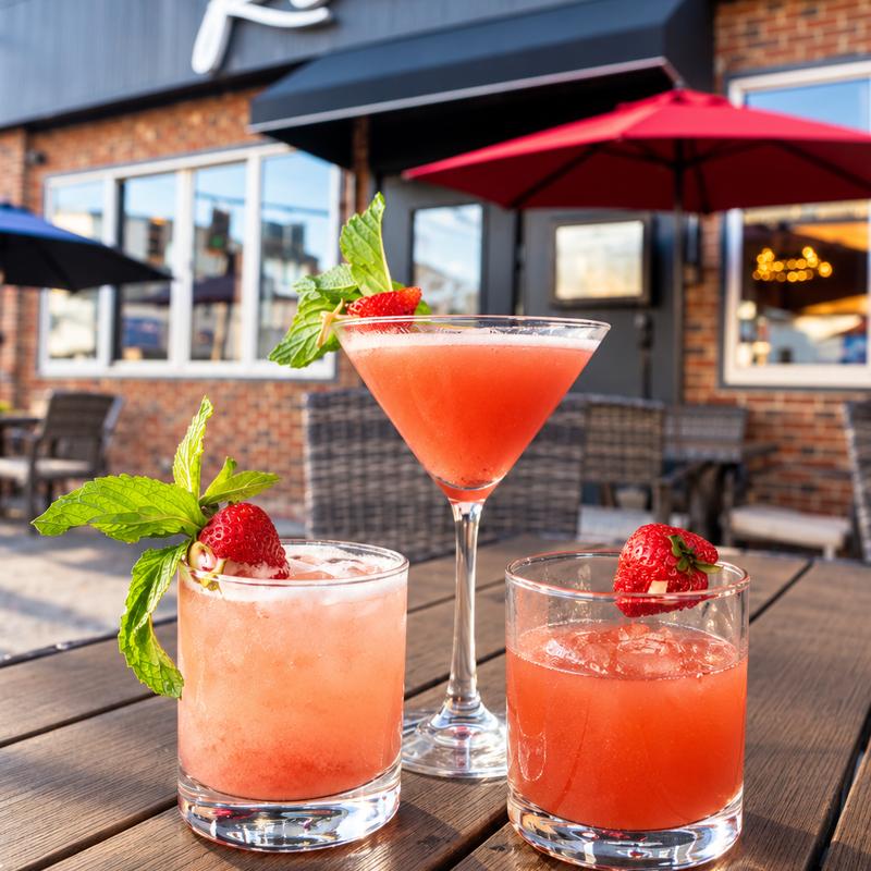 menu item 69 of 71, Pikes Peaj  Strawberry-Rhubarb Martini