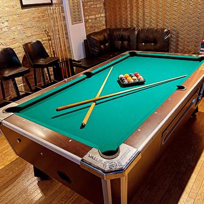 Pool table.