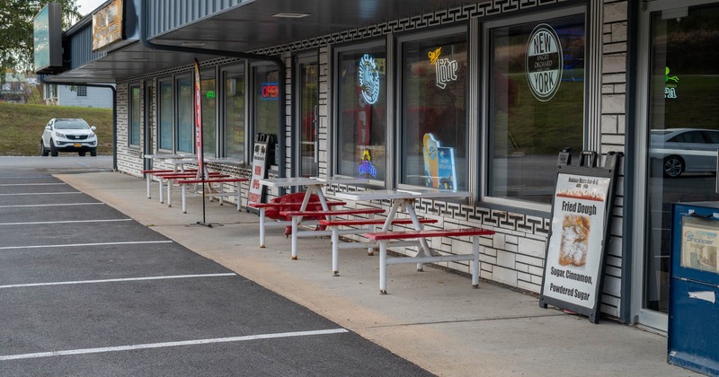 Exterior seating and dining area