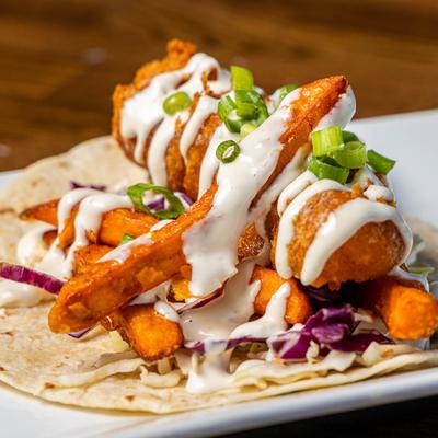 Rustic Beer Fry Taco.