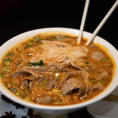 Beef noodle soup.