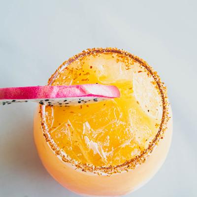 Dragon Fruit Margarita, top view.