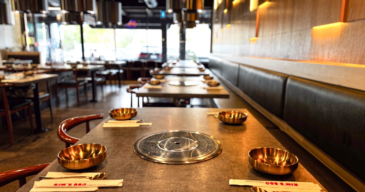 Diner tables, close up