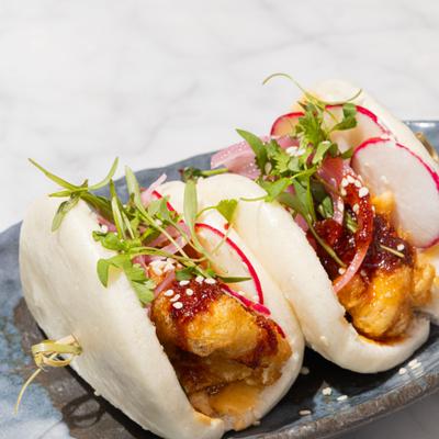 Crispy bao buns.