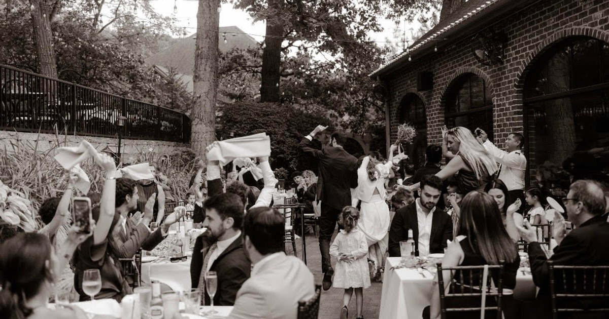 Outdoor wedding celebration