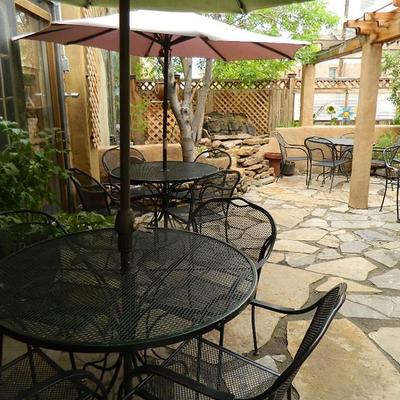 Private back patio at Poor Richard's Downtown.