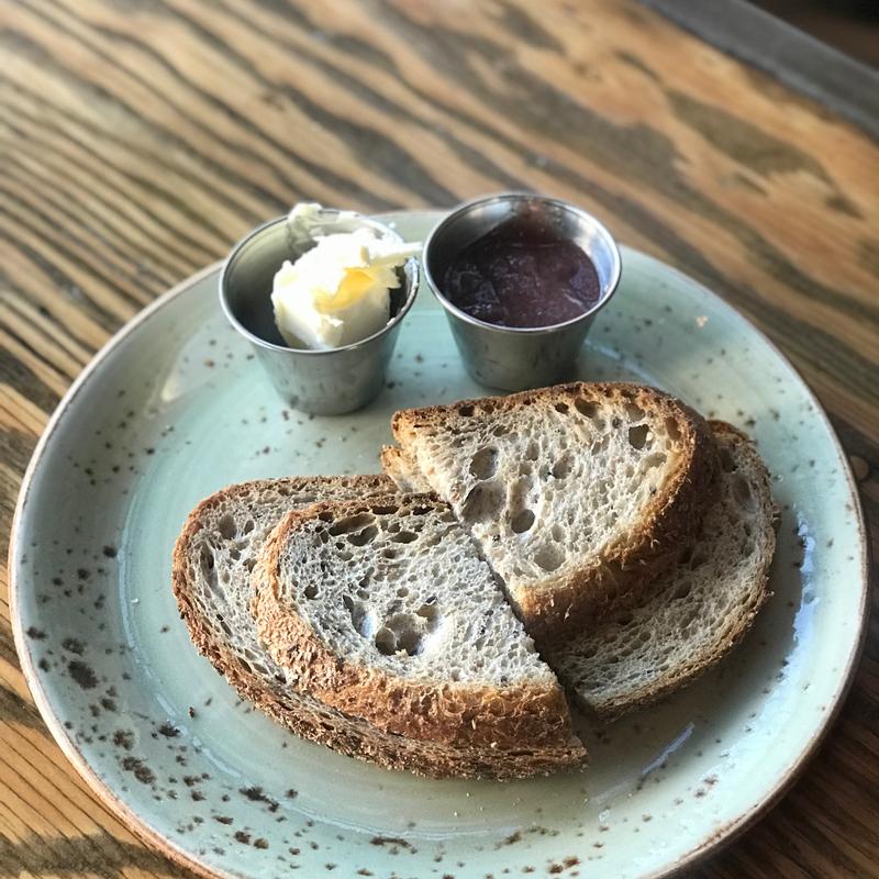 Toast or Biscuit with Butter and Jam photo