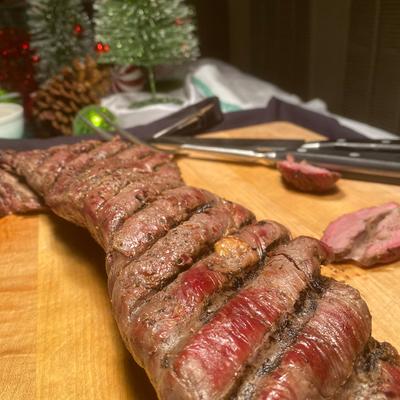 Grilled meat closeup