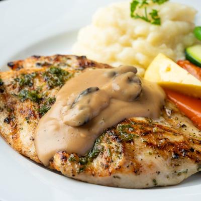 Grilled chicken marsala.