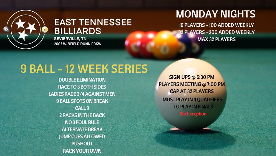 Monday Night 9 Ball Tournament event photo