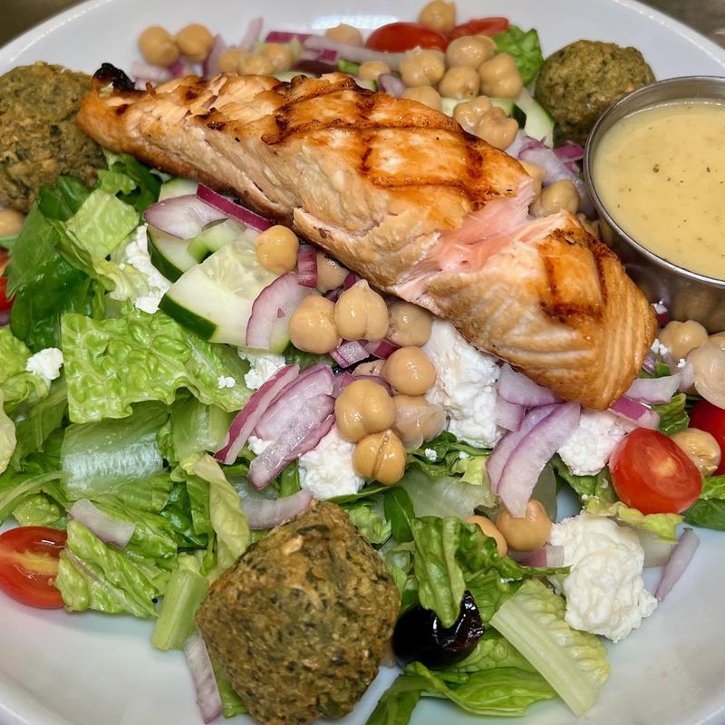 menu item 32 of 33, Salmon and Falafel Salad*