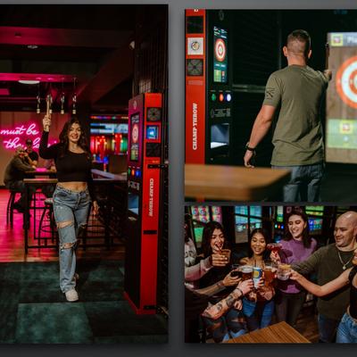 Axe throwing collage.