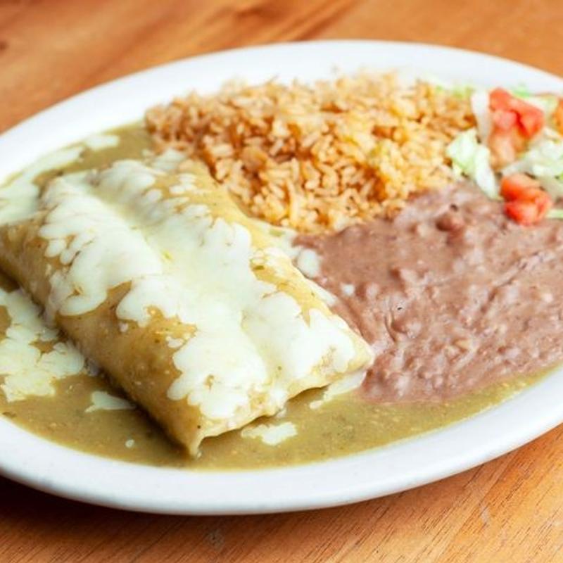 menu item 28 of 58, Green Chicken Enchilada Dinner