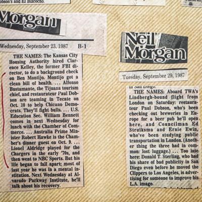 Cutout articles written by Tom Blair from 1987, mentioning Paul Dobson