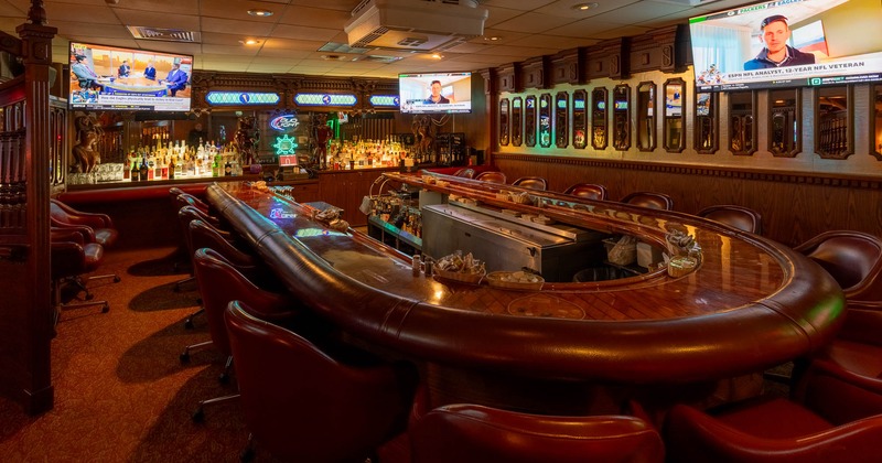 Bar area, TVs on the walls