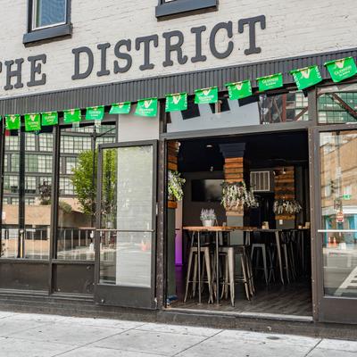 The District outside, entrance.