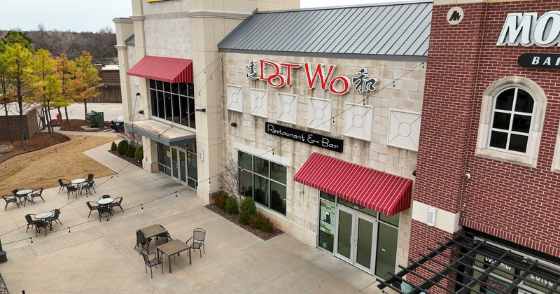 Exterior, aerial view to restaurant