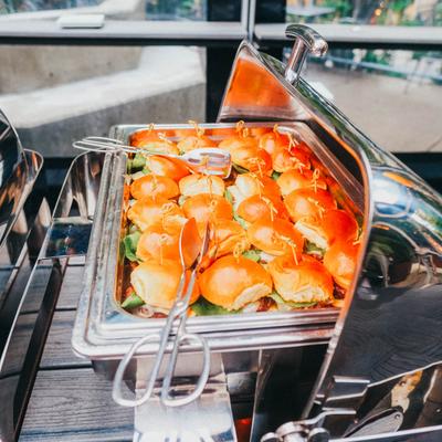 Catering food ready for customers